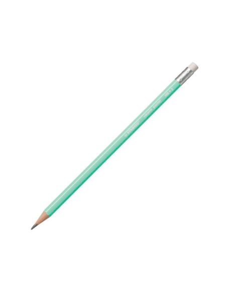 Lapices De Grafito Con Goma Stabilo Swano Mina 2,2 Mm Dureza Hb Verde Pastel