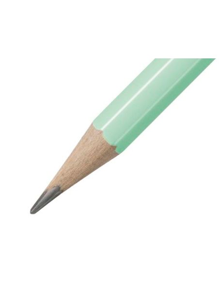 Lapices De Grafito Con Goma Stabilo Swano Mina 2,2 Mm Dureza Hb Verde Pastel