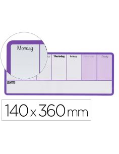 Planificador Semanal Nobo Magnetico Color Violeta 140X360 Mm