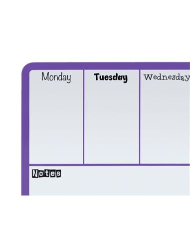 Planificador Semanal Nobo Magnetico Color Violeta 140X360 Mm