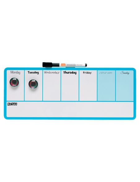 Planificador Semanal Nobo Magnetico Color Azul 140X360 Mm