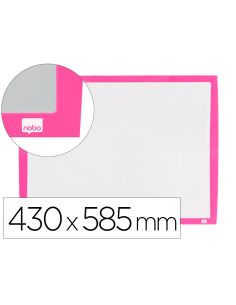 Pizarra Blanca Nobo Magnetica Marco Fucsia 430X585 Mm