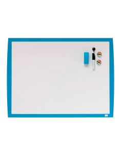 Pizarra Blanca Nobo Magnetica Marco Azul 430X585 Mm 2