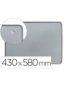 Pizarra Nobo Magnetica Para El Hogar Acero Marco Slim Plata 430X580 Mm