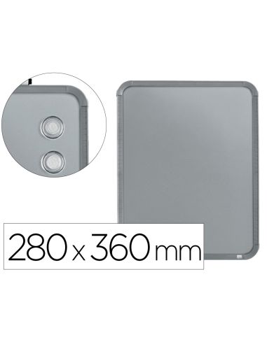 Pizarra Nobo Magnetica Para El Hogar Acero Marco Slim Plata 280X360 Mm