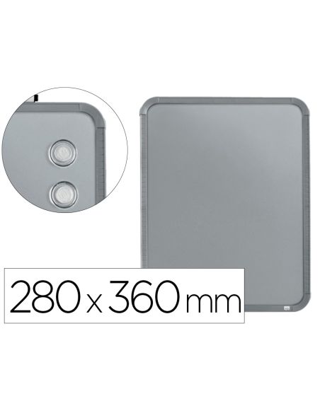 Pizarra Nobo Magnetica Para El Hogar Acero Marco Slim Plata 280X360 Mm