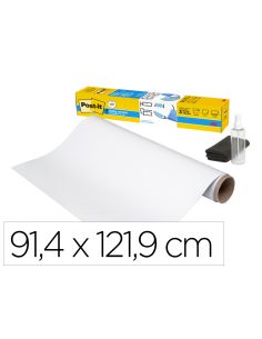 Pizarra Blanca Post-It Super Sticky Flex Adhesiva Removible Rollo 91,4X121,9 Cm
