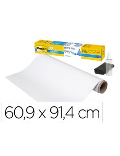 Pizarra Blanca Post-It Super Sticky Flex Adhesiva Removible Rollo 60,9X91,4 Cm