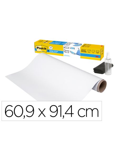 Pizarra Blanca Post-It Super Sticky Flex Adhesiva Removible Rollo 60,9X91,4 Cm