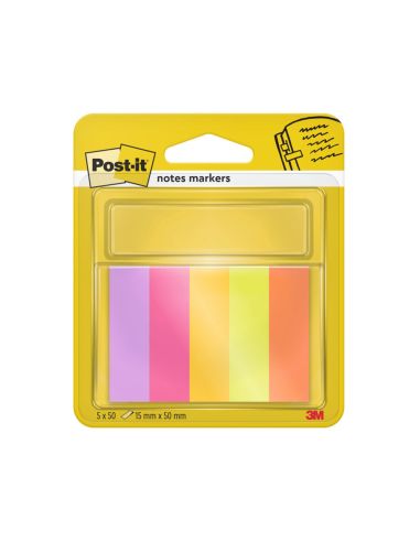 Bloc De Notas Adhesivas Quita Y Pon Post-It Mininotas Energetic Colour 15 X 50 Mm 50 Hojas Pack De 5 Unidades