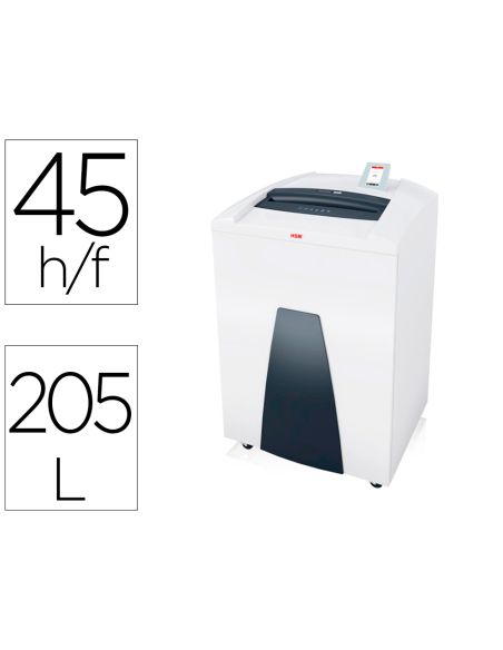 Destructora De Documentos Hsm Securio P44I Capacidad Corte 45 Hojas En Particulas Destruye Grapas Clips Cd Y