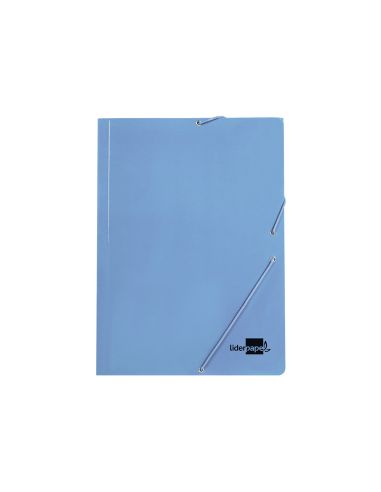 Carpeta Liderpapel Gomas Tres Solapas Carton Plastificado Folio Colores Pasteles Surtidos