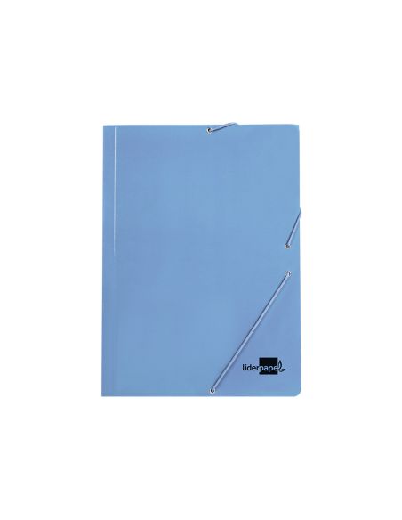 Carpeta Liderpapel Gomas Tres Solapas Carton Plastificado Folio Colores Pasteles Surtidos
