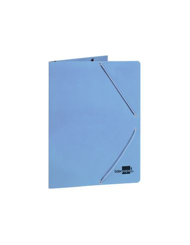 Carpeta Liderpapel Gomas Tres Solapas Carton Plastificado Folio Colores Pasteles Surtidos