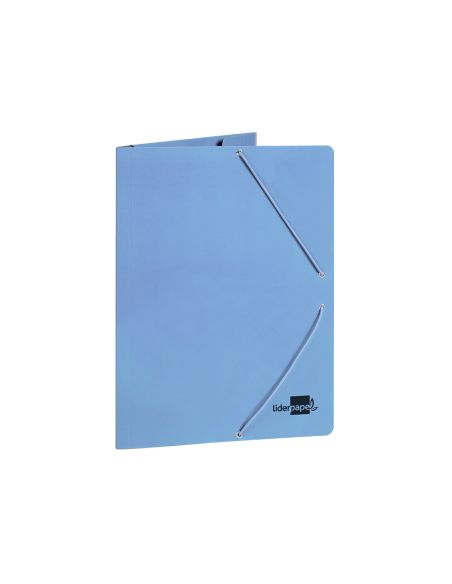 Carpeta Liderpapel Gomas Tres Solapas Carton Plastificado Folio Colores Pasteles Surtidos