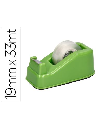 Portarrollo Sobremesa Liderpapel Ecouse 100% Plastico Reciclado Para Cinta De 33 Mt Color Verde