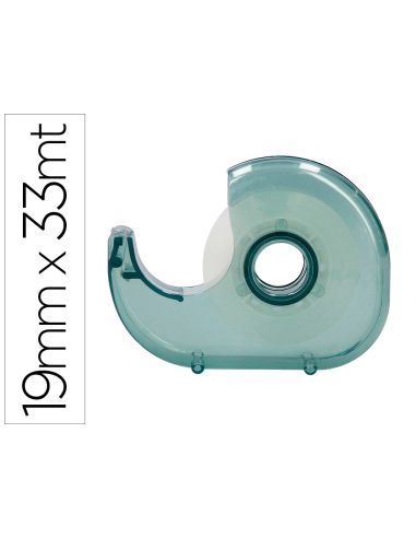 Miniportarrollo Liderpapel Ecouse 100% Plastico Reciclado Para Cinta De 33 Mt X 19 Mm