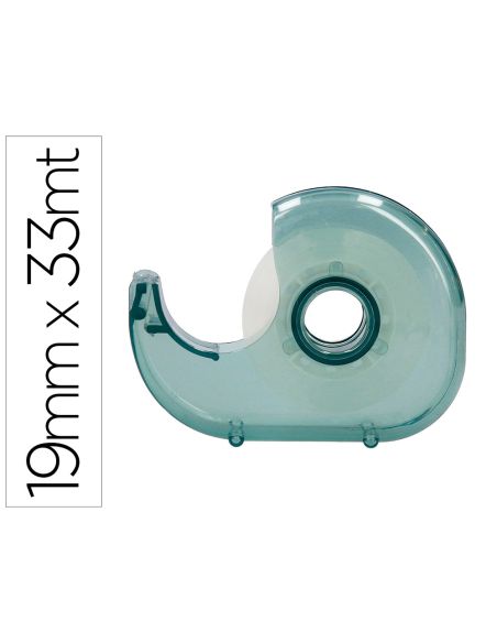 Miniportarrollo Liderpapel Ecouse 100% Plastico Reciclado Para Cinta De 33 Mt X 19 Mm