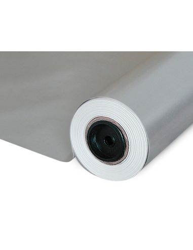 Papel De Regalo Basika Metalizado Plata Bobina Ancho 62 Cm Longitud 80 M