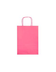Bolsa Papel Q-Connect Celulosa Rosa L Con Asa Retorcida 320X400X140 Mm 2