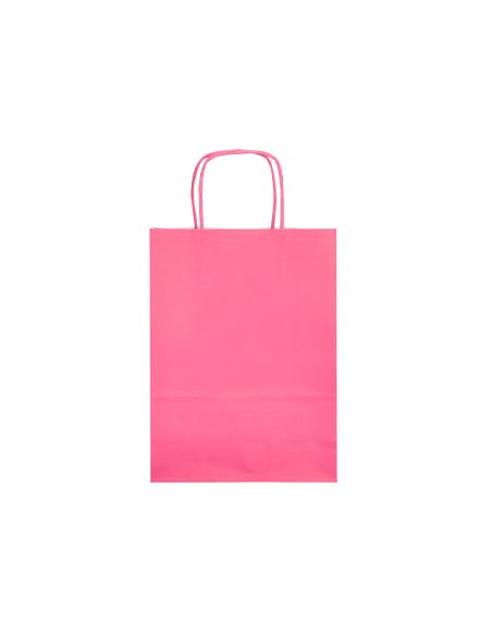Bolsa Papel Q-Connect Celulosa Rosa L Con Asa Retorcida 320X400X140 Mm