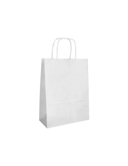 Bolsa Papel Q-Connect Celulosa Blanco L Con Asa Retorcida 320X400X140 Mm