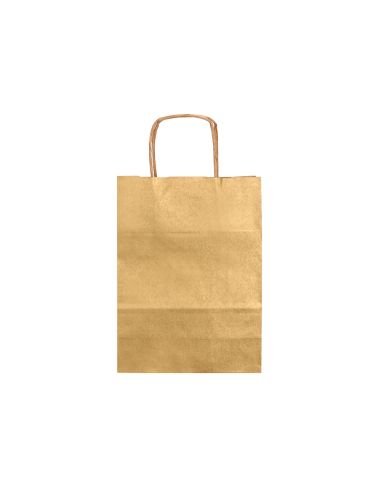 Bolsa Papel Q-Connect Kraft Oro L Con Asa Retorcida 320X400X140 Mm