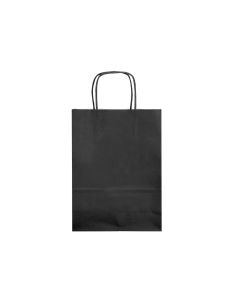 Bolsa Papel Q-Connect Celulosa Negro M Con Asa Retorcida 270X370X120 Mm 2