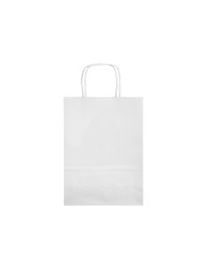 Bolsa Papel Q-Connect Celulosa Blanco M Con Asa Retorcida 270X370X120 Mm 2