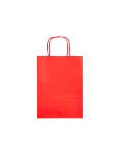 Bolsa Papel Q-Connect Celulosa Rojo Xs Con Asa Retorcida 180X240X80 Mm 2
