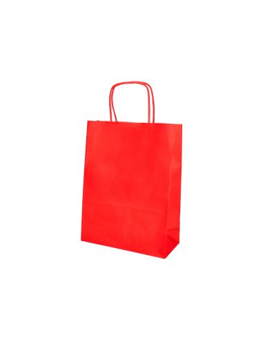 Bolsa Papel Q-Connect Celulosa Rojo Xs Con Asa Retorcida 180X240X80 Mm
