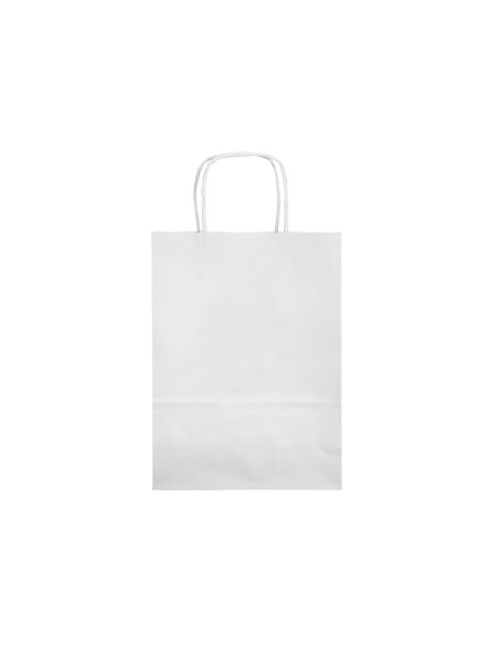 Bolsa Papel Q-Connect Celulosa Blanco Xs Con Asa Retorcida 180X240X80 Mm
