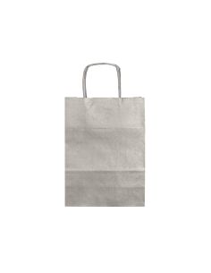 Bolsa Papel Q-Connect Kraft Plata Xs Con Asa Retorcida 180X240X80 Mm 2