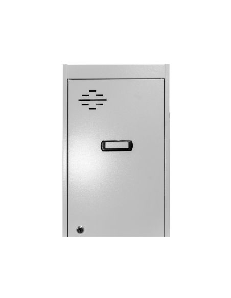 Taquilla Metalica Simonrack 2 Puertas Con Cerradura Montada Respiradero Y Etiquetero Gris/Gris 1800X500X300 Mm