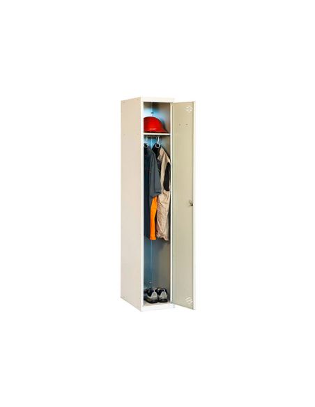 Taquilla Metalica Simonrack 1 Puerta Con Cerradura Montada Respiradero Y Etiquetero Gris/Gris 1800X500X300 Mm