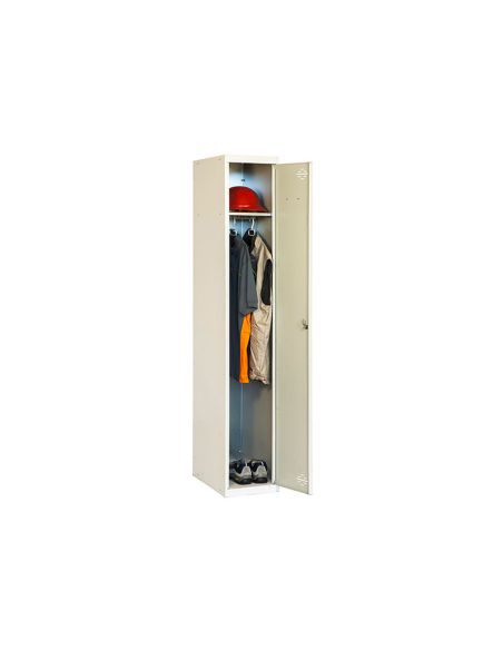 Taquilla Metalica Simonrack 1 Puerta Con Cerradura Montada Respiradero Y Etiquetero Gris/Gris 1800X500X300 Mm