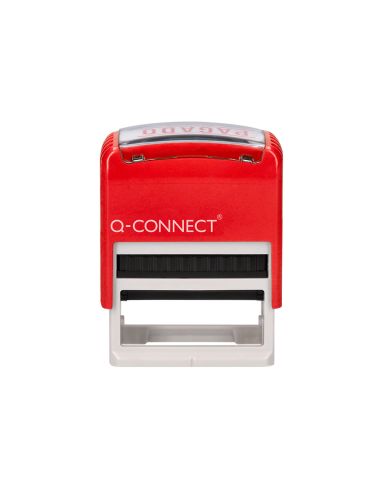 Sello Entintado Automatico Q-Connect Pagado Almohadilla 14X38 Mm Color Rojo