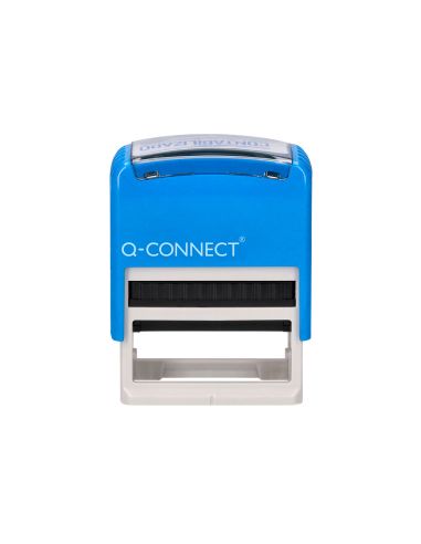 Sello Entintado Automatico Q-Connect Contabilizado Almohadilla 14X38 Mm Color Azul