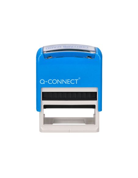 Sello Entintado Automatico Q-Connect Contabilizado Almohadilla 14X38 Mm Color Azul