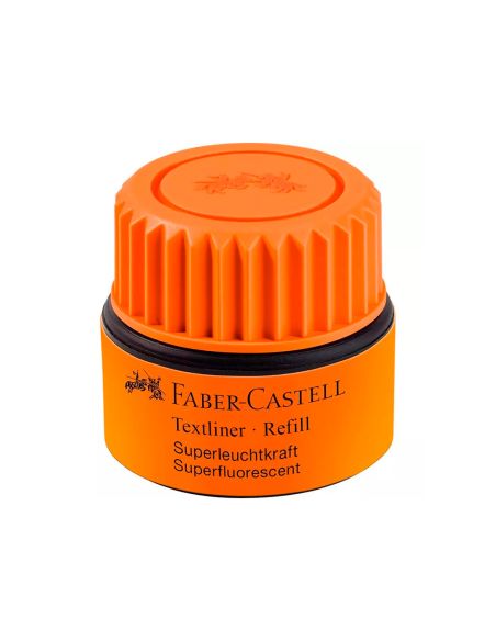 Tinta Rotulador Faber Castell Textliner Fluorescente 1549 Con Sistema Capilar Color Naranja Bote 30 Ml