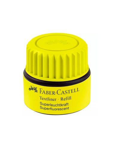 Tinta Rotulador Faber Castell Textliner Fluorescente 1549 Con Sistema Capilar Color Amarillo Bote 30 Ml