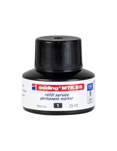 Tinta Rotulador Edding Mtk25 Con Sistema Capilar Color Negro Bote 25 Ml