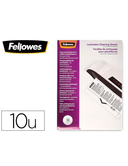 Hoja De Limpieza Fellowes Para Plastificadoras Pack De 10 Unidades