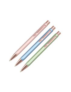Boligrafo Belius Brela Cuerpo Hexagonal Con Clip Colores Pasteles Caja De Regalo Con 3 Boligrafos