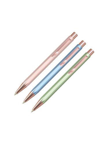 Boligrafo Belius Brela Cuerpo Hexagonal Con Clip Colores Pasteles Caja De Regalo Con 3 Boligrafos