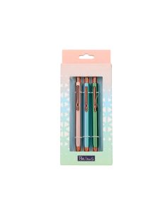 Boligrafo Belius Brela Cuerpo Hexagonal Con Clip Colores Pasteles Caja De Regalo Con 3 Boligrafos 2