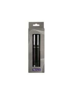 Juego Boligrafo Y Roller Belius Norwich Cuerpo Negro Mate Y Detalles Cromados Satinados En Caja Regalo 2