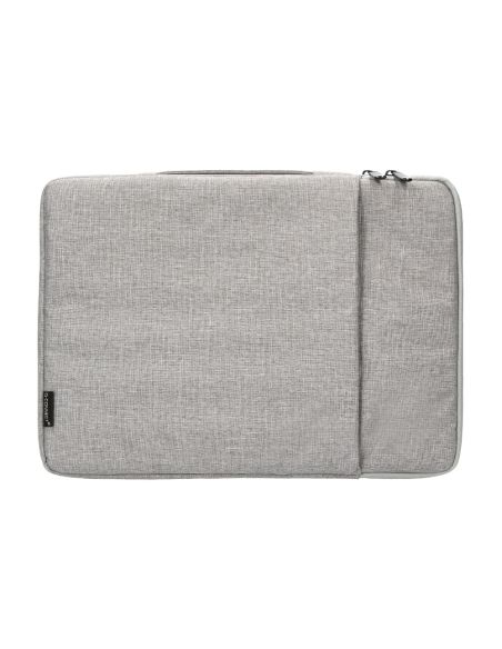 Funda Para Portatil Q-Connect 13,3" Con Asa 1 Bolsillo Exterior Con Cremallera Color Gris 350X250X25 Mm