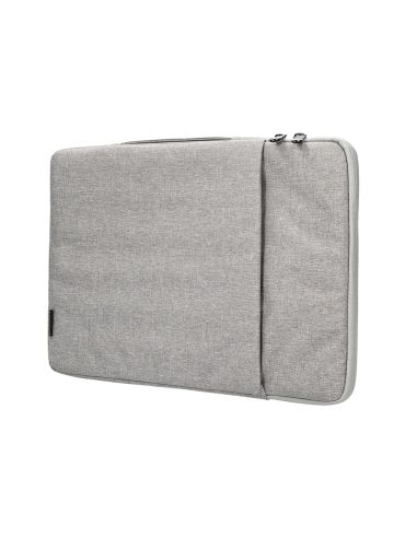 Funda Para Portatil Q-Connect 13,3" Con Asa 1 Bolsillo Exterior Con Cremallera Color Gris 350X250X25 Mm