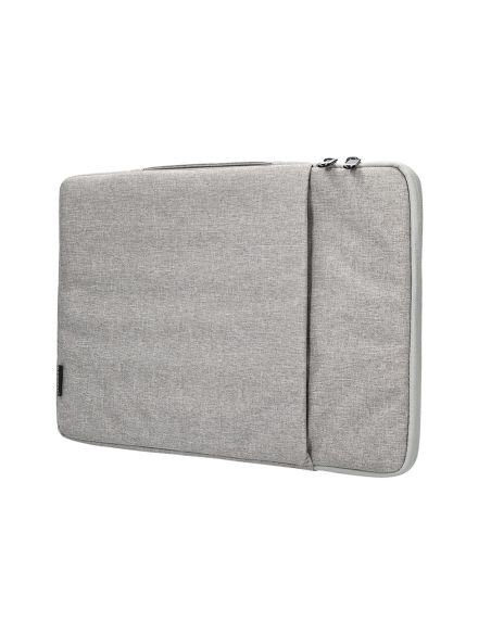 Funda Para Portatil Q-Connect 13,3" Con Asa 1 Bolsillo Exterior Con Cremallera Color Gris 350X250X25 Mm